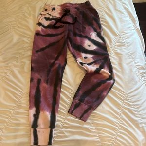 Purple tie dye sweatpants/joggers
